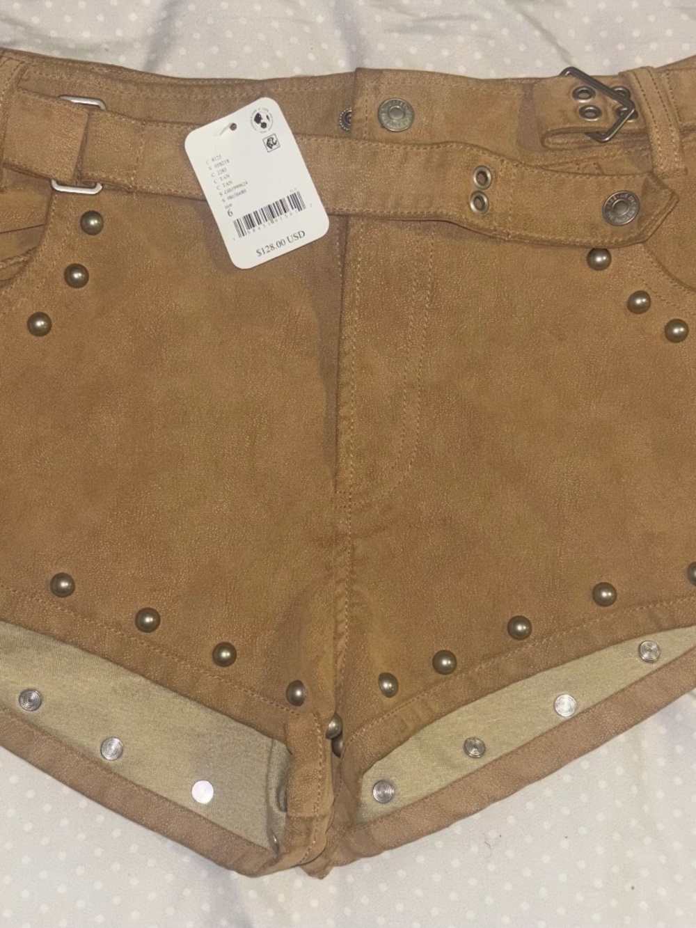 Free People Women's Tan and Brown Shorts